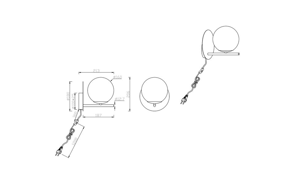 HLW LED LED Wandlamp Mat Zwart - Elegante LED Vloerlamp en Zwarte Wandlamp met E14 Fitting HLW LED LED Wandlamp Mat Zwart - Elegante LED Vloerlamp en Zwarte Wandlamp met E14 Fitting