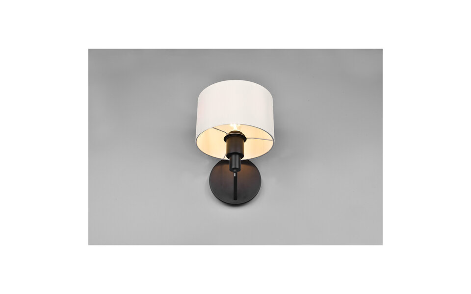 HLW LED Trion Cindy LED Wandlamp - Mat Zwarte Wandverlichting met E27 Fitting, Aluminium