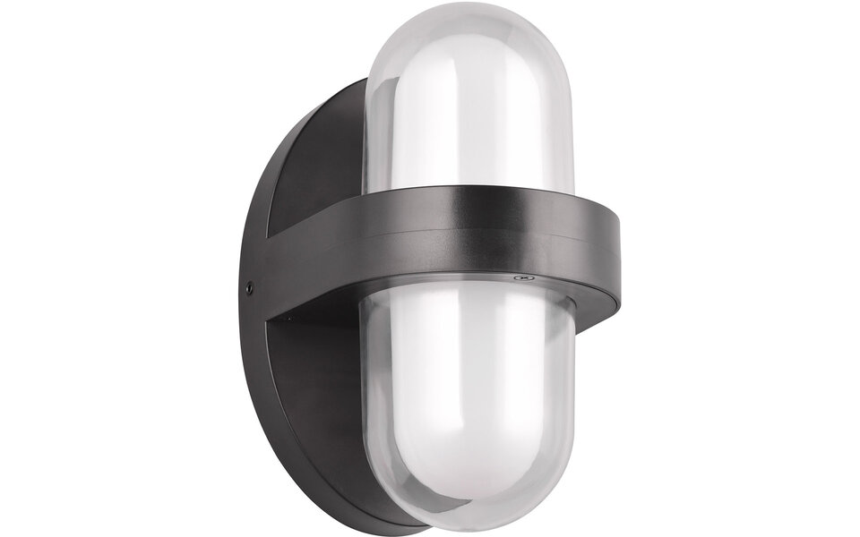 HLW LED LED Wandlamp Mat Zwart met Warm Wit 3000K, 3.5W LED & Dubbele Lichtpunten HLW LED LED Wandlamp Mat Zwart met Warm Wit 3000K, 3.5W LED & Dubbele Lichtpunten