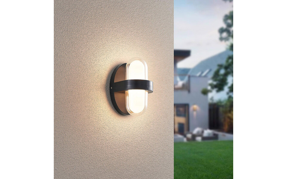 HLW LED LED Wandlamp Mat Zwart met Warm Wit 3000K, 3.5W LED & Dubbele Lichtpunten HLW LED LED Wandlamp Mat Zwart met Warm Wit 3000K, 3.5W LED & Dubbele Lichtpunten