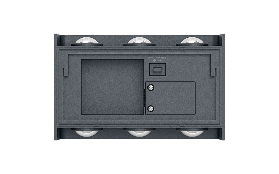 HLW LED LED Wandlamp & Vloerlamp 6W - Waterdicht IP65, Neutraal Wit, Verstelbare Beam Angle, Zwart & Wit