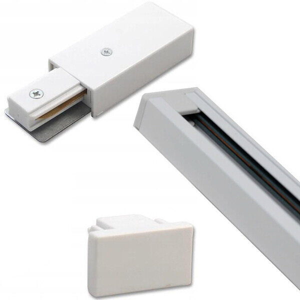 HLW LED Spanningsrail 1 Fase Opbouw Wit 1m – Perfect voor LED lamp & Witte Vloerlamp