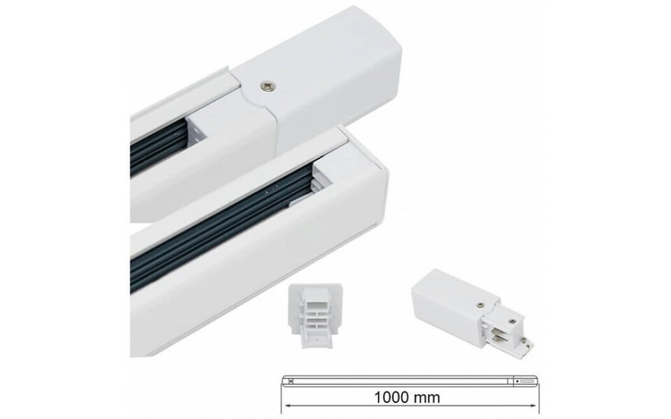 HLW LED Spanningsrail Prixa 3 Fase Wit Aluminium - Ideaal voor LED Lamp & Opbouw LED Downlight