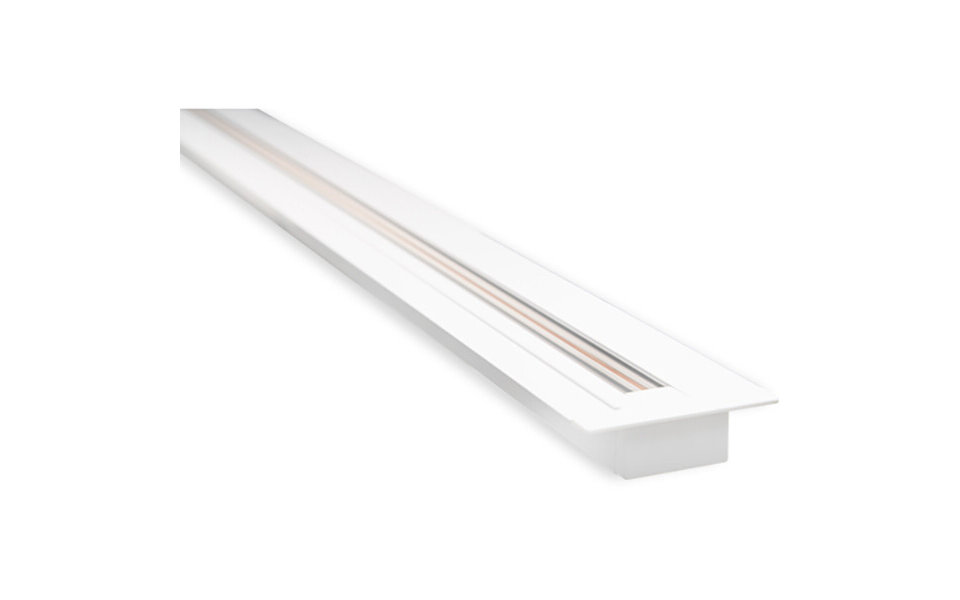 HLW LED Spanningsrail Prixa 1 Fase 1m - Wit Aluminium voor LED lamp & Inbouw LED Downlight