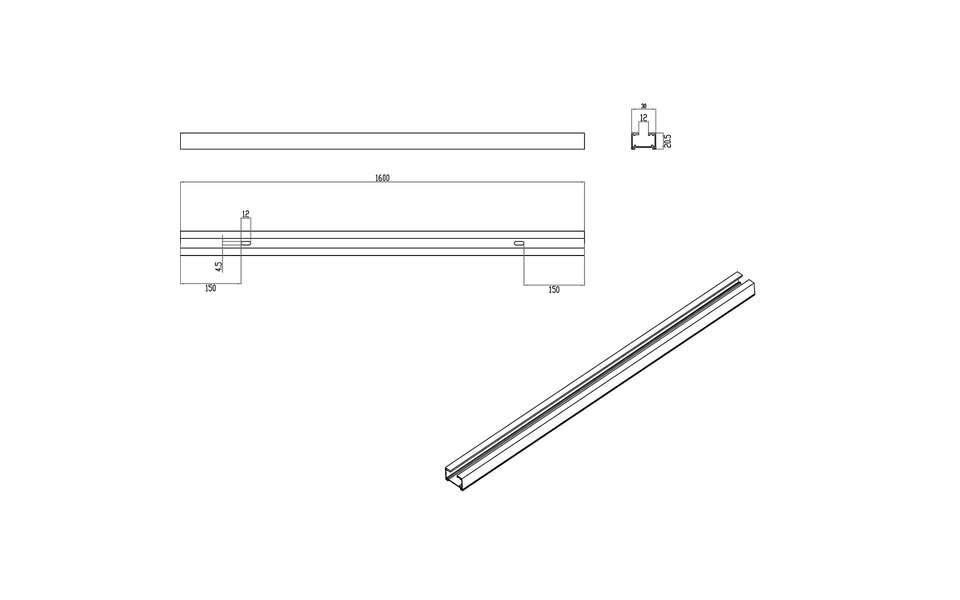 HLW LED Spanningsrail Trion Dual 2 Fase 160cm Metaal Titaan - Perfect voor LED lamp & Opbouw LED Downlight HLW LED Spanningsrail Trion Dual 2 Fase 160cm Metaal Titaan - Perfect voor LED lamp & Opbouw LED Downlight