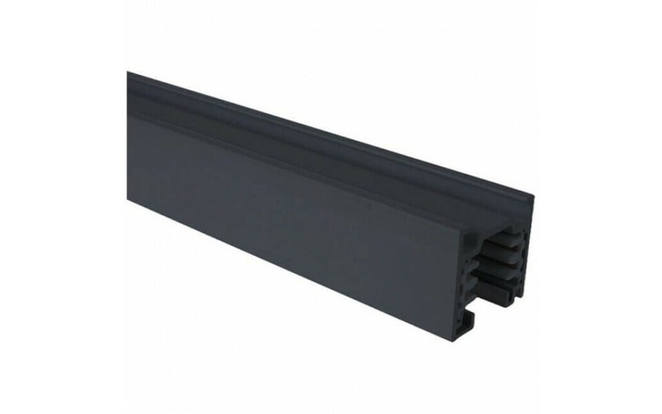 HLW LED 3 Fase Spanningsrail Prixa 2 Meter Zwart Aluminium voor LED lamp & Opbouw LED Downlight