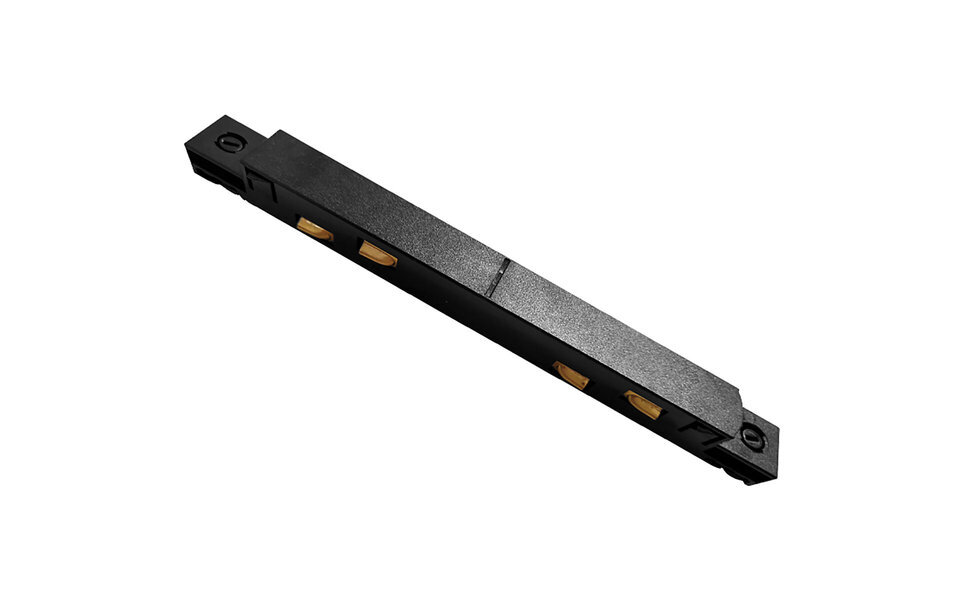 HLW LED Rechte Connector - Doorverbinder voor Zwarte Vloerlamp en LED lamp 48V Brinton Magni Track