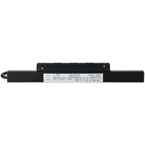 HLW LED 200W LED Driver voor 48V Magnetische Track Rails - Zwarte LED Vloerlamp Voedingsconnector