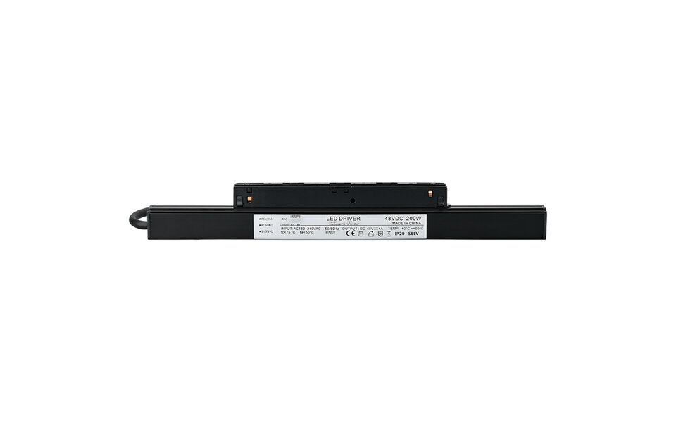 HLW LED 200W LED Driver voor 48V Magnetische Track Rails - Zwarte LED Vloerlamp Voedingsconnector