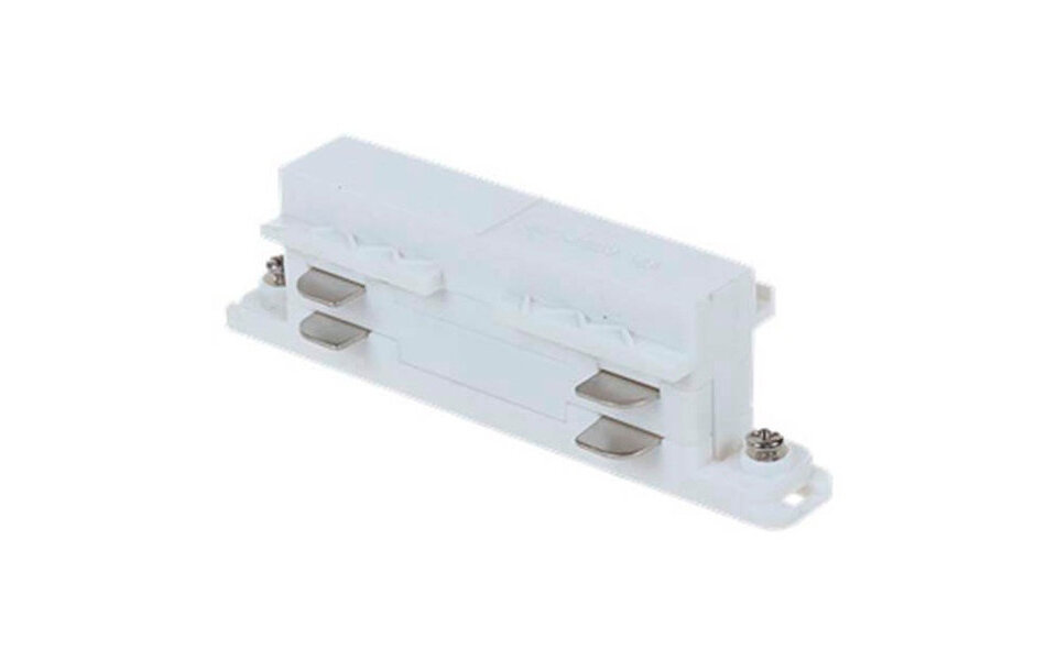 HLW LED Spanningsrail Doorverbinder Wit - Recht 3 Fase, Ideaal voor LED Lamp & Witte Vloerlamp HLW LED Spanningsrail Doorverbinder Wit - Recht 3 Fase, Ideaal voor LED Lamp & Witte Vloerlamp