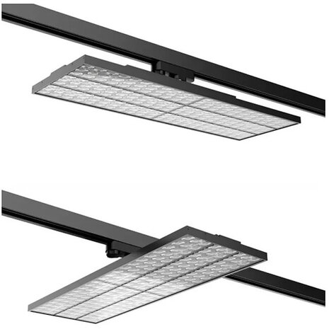 HLW LED Spanningsrail Connector Hanglamp - Zwarte Vloerlamp met LED lamp, 3 Fase