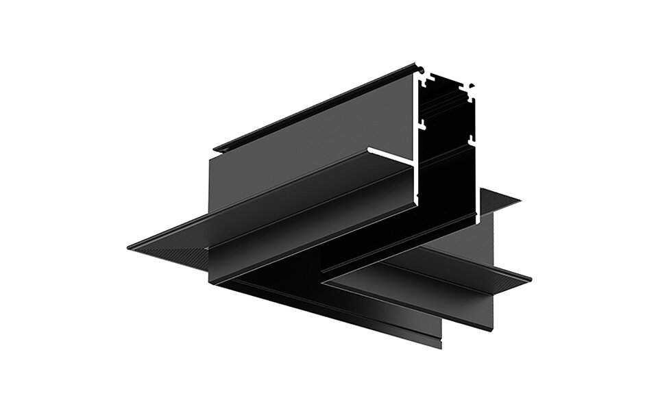 HLW LED Zwart Hoekstuk voor 48V Magnetische Track Rails - Inbouw Plafond LED Lamp