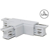 HLW LED Spanningsrail Doorverbinder Wit - 3 Fase T Koppeling Links voor LED lamp & Witte Vloerlamp