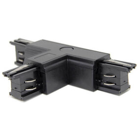 Zwarte Vloerlamp LED lamp met Spanningsrail Doorverbinder T Koppeling Zwarte Vloerlamp LED lamp met Spanningsrail Doorverbinder T Koppeling