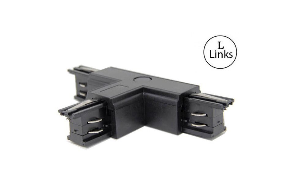 HLW LED Zwarte Vloerlamp LED lamp met 3-fase Spanningsrail Doorverbinder T Koppeling Links