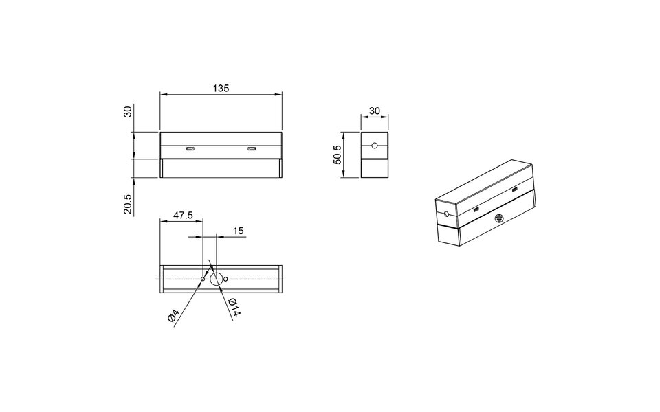 HLW LED Mat Zwarte Spanningsrail Voedingsconnector voor LED Lamp & Zwarte Vloerlamp