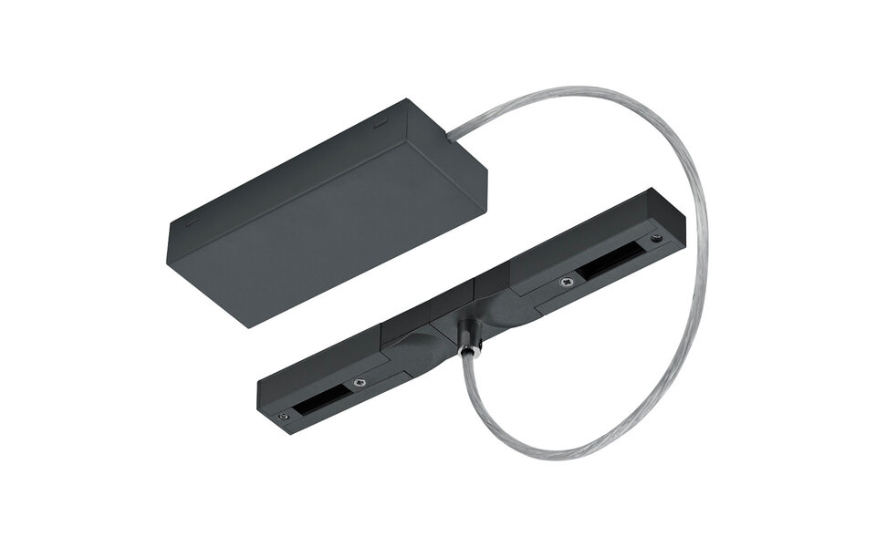 HLW LED Spanningsrail Voedingsconnector Mat Zwart – Ideaal voor LED lamp & Zwarte Vloerlamp