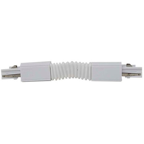 HLW LED Flexibele Spanningsrail Doorverbinder Wit voor 3 Fase LED lamp & Witte Vloerlamp