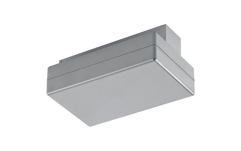 HLW LED Trion Dual Spanningsrail Voedingsconnector met Fasewisselaar voor LED lamp - Mat Titaan