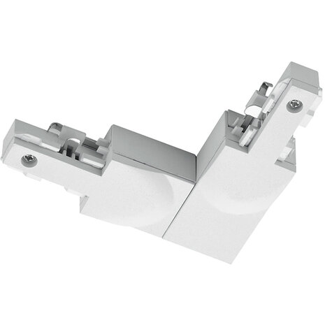 Spanningsrail Doorverbinder Trion Dual - Mat Wit, 2 Fase, Aarde, Beam Angle Verstelbaar