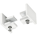 Spanningsrail Eindkap 2 Stuks Mat Wit voor LED lamp & Witte Vloerlamp - Trion Dual