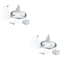 Spanningsrail Ophangset 2 Pack Wit - Ideaal voor LED lamp en Witte Vloerlamp