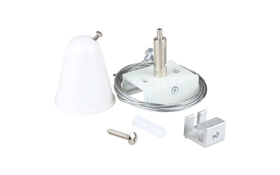 HLW LED Spanningsrail Ophangset 2 Pack Wit - Ideaal voor LED lamp en Witte Vloerlamp