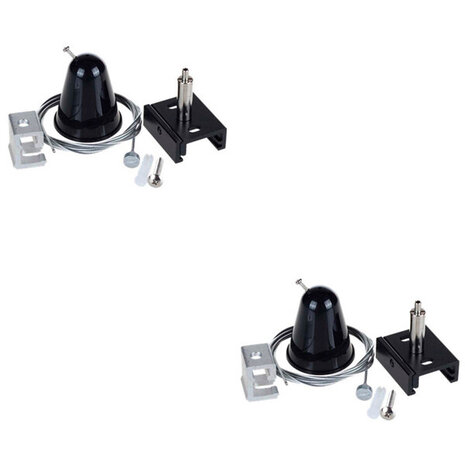 HLW LED Spanningsrail Ophangset 2 Pack - 3 Fase, 1 Meter, Zwart voor LED lamp & vloerlamp HLW LED Spanningsrail Ophangset 2 Pack - 3 Fase, 1 Meter, Zwart voor LED lamp & vloerlamp