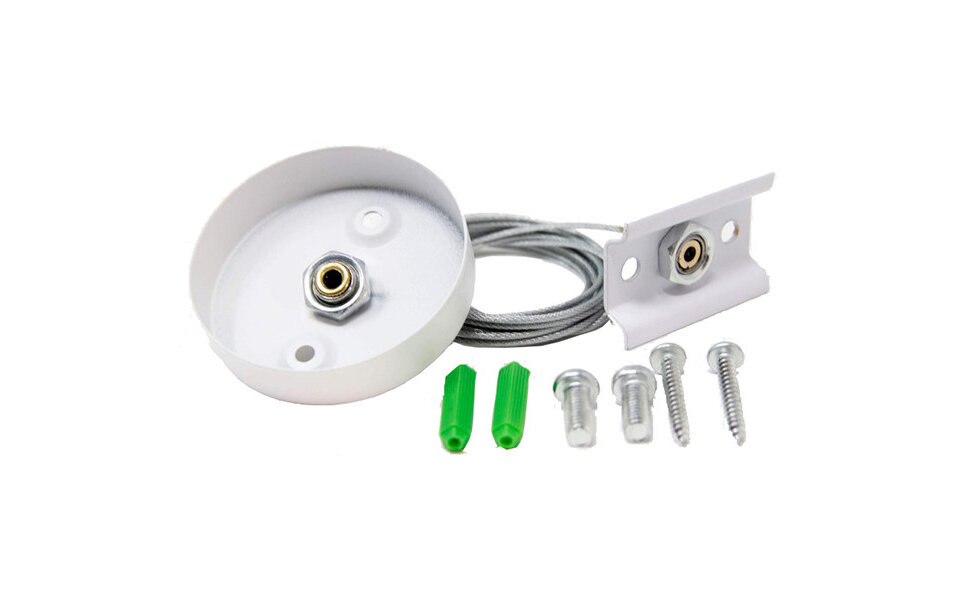 HLW LED Spanningsrail Ophangset 2 Pack Wit - Ideaal voor LED Lamp en Witte Vloerlamp HLW LED Spanningsrail Ophangset 2 Pack Wit - Ideaal voor LED Lamp en Witte Vloerlamp