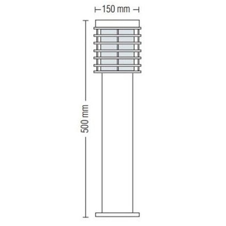 HLW LED LED Vloerlamp Palm 3 - Zwarte Buitenlamp met IP44, RVS en E27 fitting