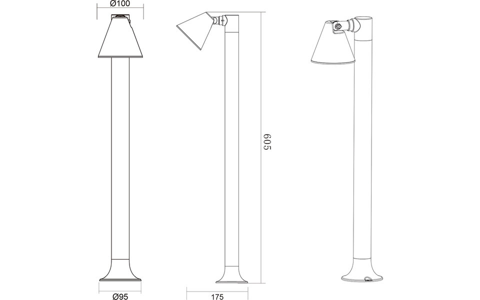 HLW LED Trion Kavani LED Tuinverlichting - Vloerlamp & Buiten Wandlamp met GU10 Fitting