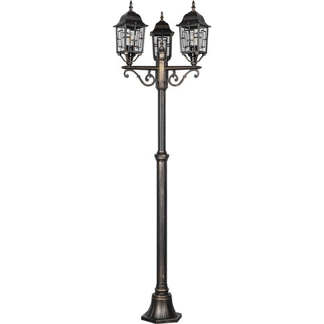 LED Vloerlamp Brons Trion Torno - 3 Lichtpunten, E27 Buitenlamp, Tuin Wandlamp