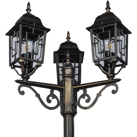 HLW LED LED Vloerlamp Brons Trion Torno - 3 Lichtpunten, E27 Buitenlamp, Tuin Wandlamp