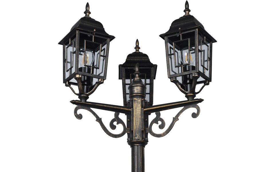 HLW LED LED Vloerlamp Brons Trion Torno - 3 Lichtpunten, E27 Buitenlamp, Tuin Wandlamp