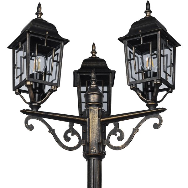 HLW LED LED Vloerlamp Brons Trion Torno - 3 Lichtpunten, E27 Buitenlamp, Tuin Wandlamp