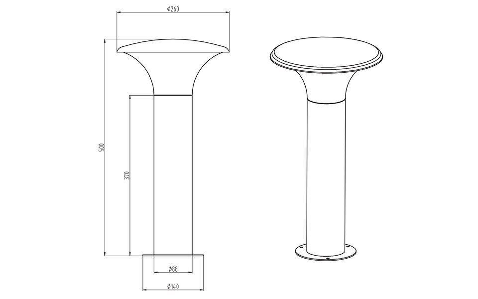 HLW LED LED Vloerlamp 5W met IP44 Waterdichte Buiten Wandlamp - Stijlvolle Tuin Wandlamp