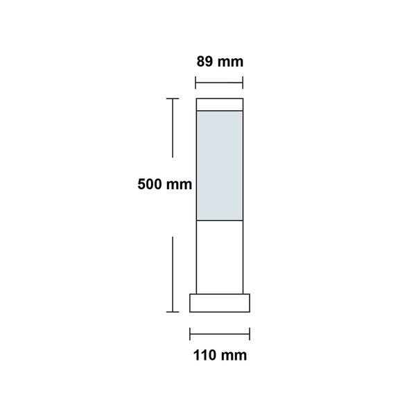 HLW LED Duurzame LED Vloerlamp Kavy 4 - Mat Zwart, IP44 Buiten Wandlamp