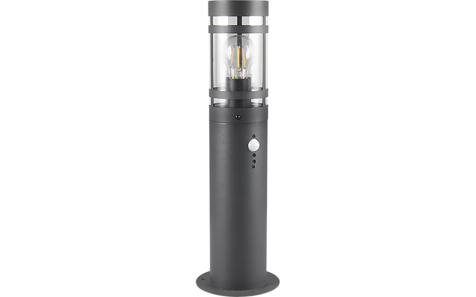 HLW LED LED Vloerlamp met Sensor - Metalen Buitenlamp Trion Paulo, E27, IP44