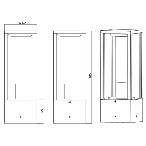 HLW LED LED Tuinverlichting Trion Garinola - Staande Buitenlamp & Tuin Wandlamp