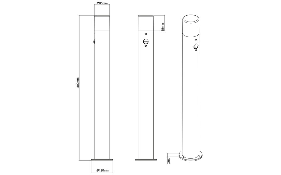 HLW LED LED Vloerlamp & Buiten Wandlamp met Sensor - Waterdichte LED Wandlamp met Bewegingssensor