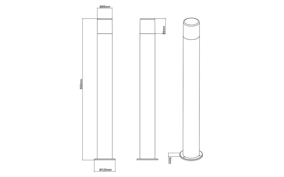 HLW LED LED Tuin Wandlamp & Buiten Wandlamp - Waterdichte LED Vloerlamp Trion Hosina XL