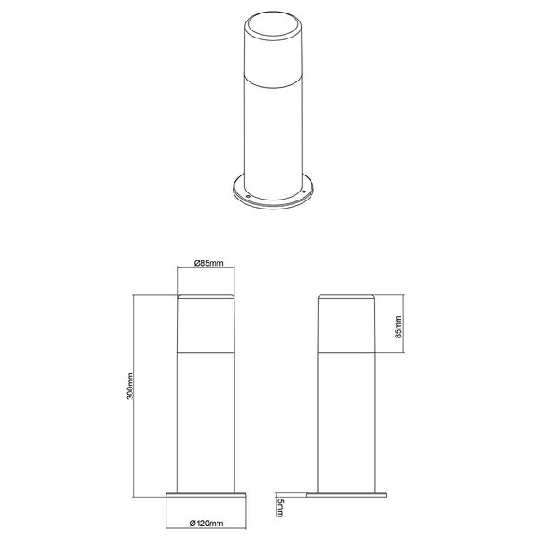 HLW LED LED Tuin Vloerlamp & Buiten Wandlamp - Waterdicht IP44, Roestkleurig Aluminium