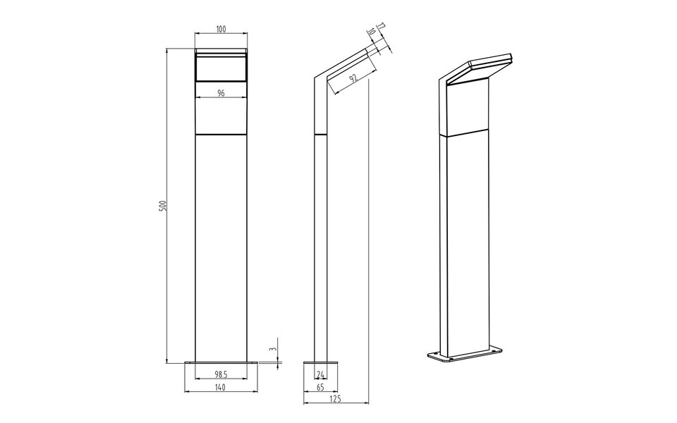 HLW LED LED Vloerlamp Buiten - Waterdichte Tuin Wandlamp 8W Warm Wit 2700K-3000K HLW LED LED Vloerlamp Buiten - Waterdichte Tuin Wandlamp 8W Warm Wit 2700K-3000K