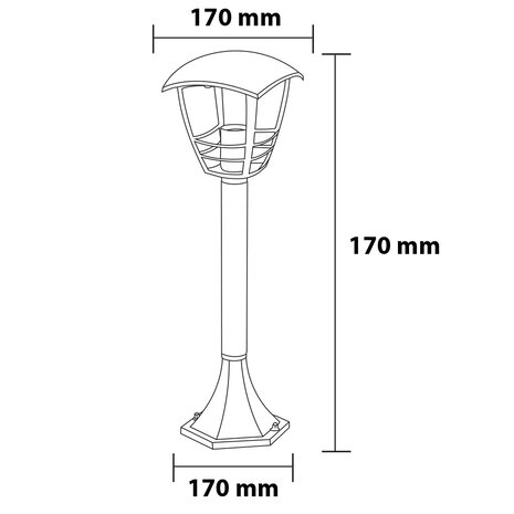 HLW LED LED Vloerlamp Narmy 5 - Mat Zwarte Buitenlamp, IP44, E27, Rond Design
