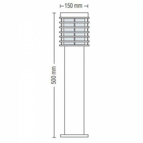 HLW LED LED Vloerlamp Palm 3 - Witte Vloerlamp & LED Buiten Wandlamp Warm Wit 2700K 4W
