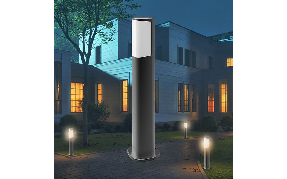 HLW LED Stijlvolle LED Vloerlamp Brinton Tarin 7W Warm Wit 2700K–3000K - Witte Tuin Wandlamp HLW LED Stijlvolle LED Vloerlamp Brinton Tarin 7W Warm Wit 2700K–3000K - Witte Tuin Wandlamp