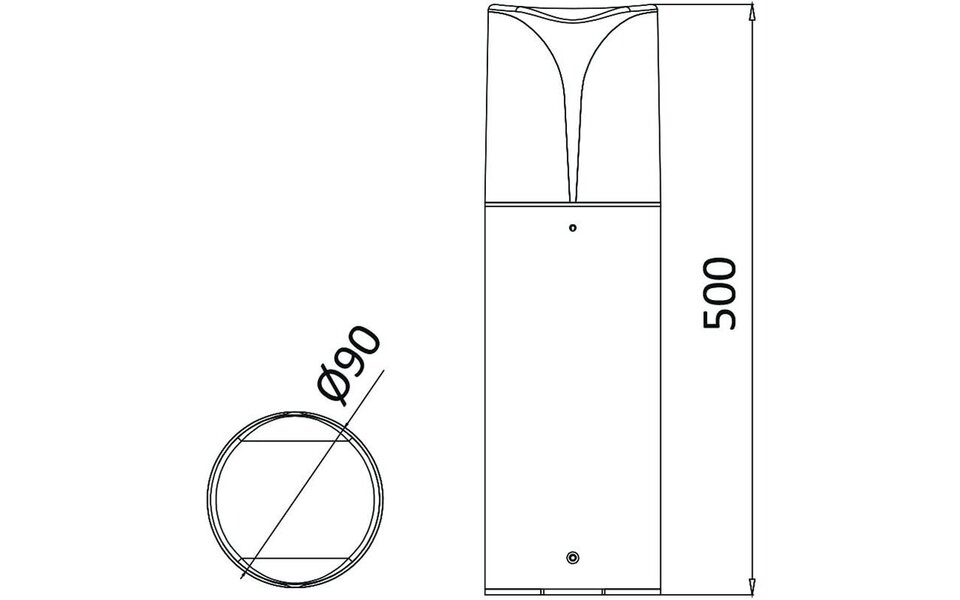HLW LED LED Tuinverlichting Brinton Milan - Staande Buitenlamp & Wandlamp 50cm