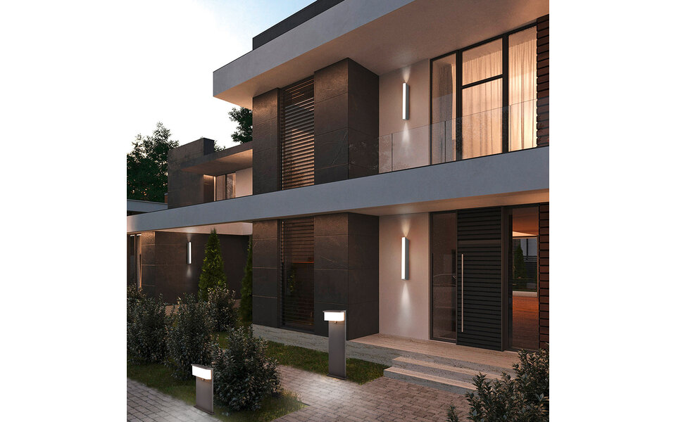 HLW LED LED Vloerlamp Buiten 13W Warm Wit 3000K Met Bewegingssensor en Verstelbare Beam Angle