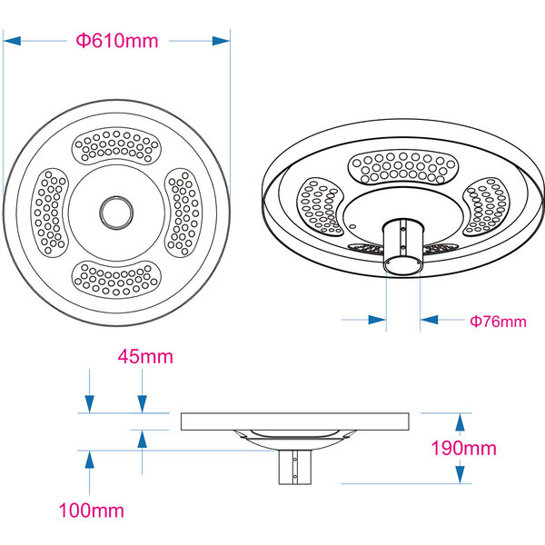HLW LED LED Tuin Wandlamp Rinzu Drion - Dimbaar, Waterdicht IP65, 60W Neutraal Wit
