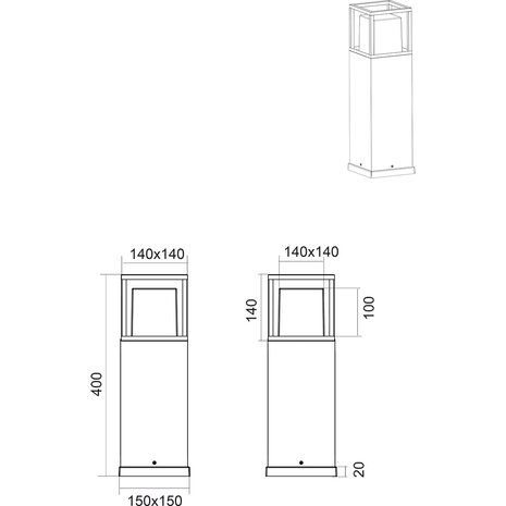 HLW LED Witte LED Vloerlamp & Waterdichte Tuin Wandlamp - 5W LED Buitenverlichting